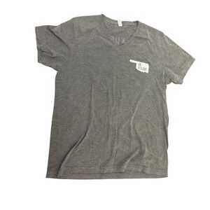 Bella Canvas OK Strong Oklahoma Graphic Tee Shirt V Neck Grey women's M